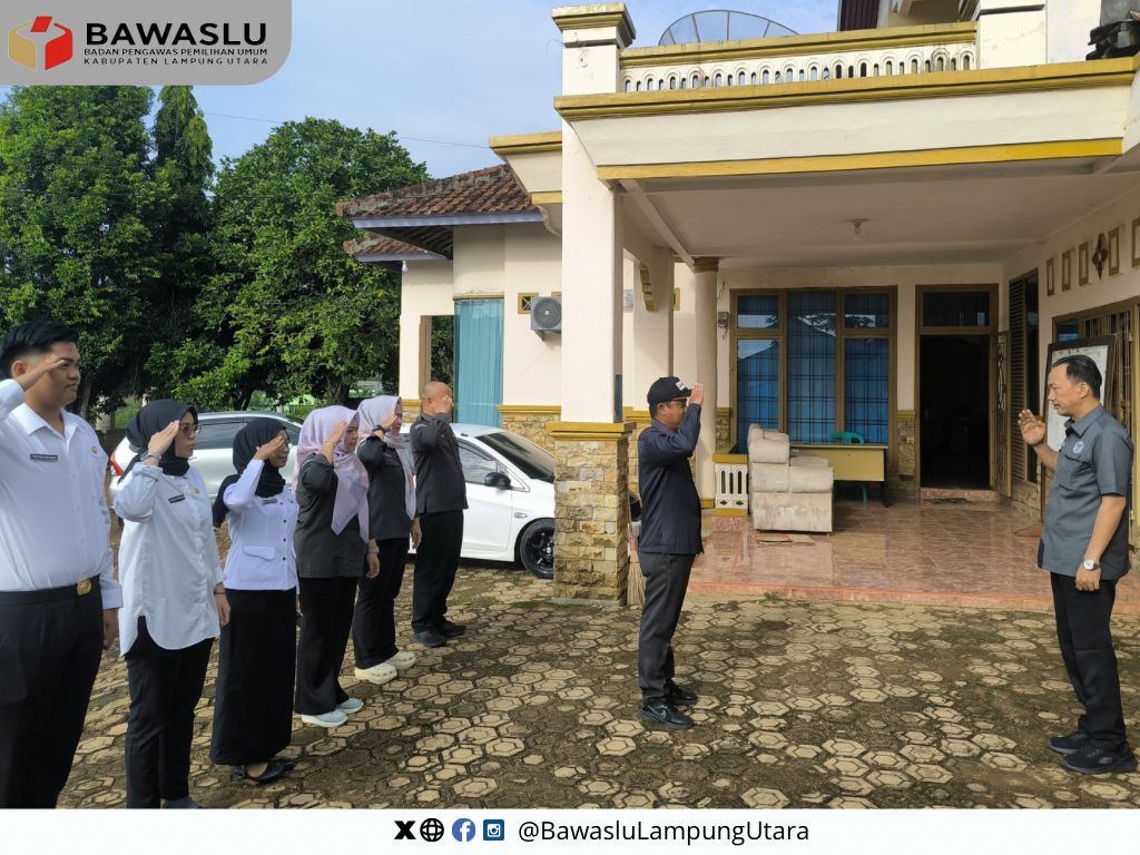 BAWASLU KABUPATEN LAMPUNG UTARA GELAR APEL RUTIN SENIN DI KANTOR BAWASLU