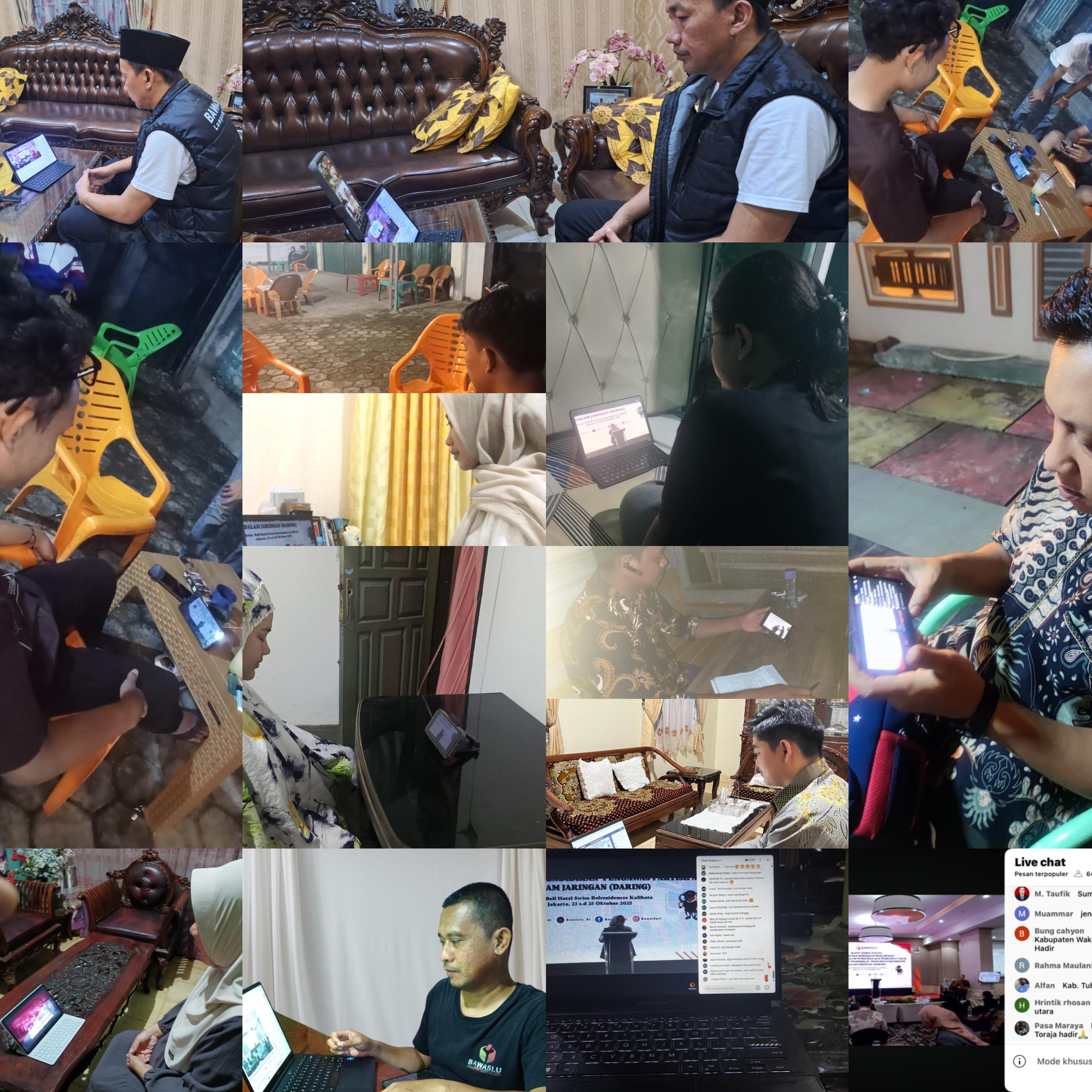 Peserta P2P Bawaslu Lampung Utara Ikuti Pembelajaran Audio Visual dan Isi Catatan Kritis