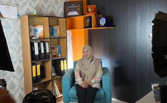 Foto Ketua Bawaslu Lampung Utara saat diambil video